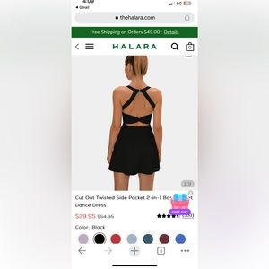 Halara Cut Out Twist Dress New With Tags